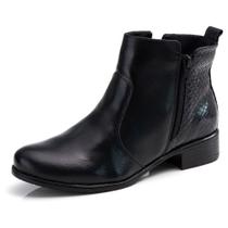 Bota feminina botina couro nobre Confortável resistente