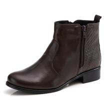 Bota feminina botina couro nobre Confortável resistente