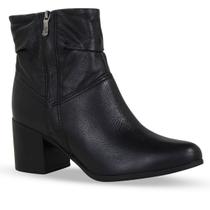 Bota feminina bottero 346907 em couro salto bloco 6cm leve Bota feminina bottero 346907 em couro salto bloco 6cm leve