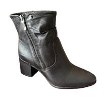 Bota Feminina Bottero Cano Curto 100% Couro Salto Bloco