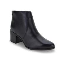 Bota Feminina Bottero Cano Curto Salto bloco 346901 Couro Preto