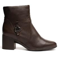 Bota Feminina Bottero Cano Médio Couro Burnish Marrom Bota Feminina Bottero Cano Médio Couro Burnish Marrom
