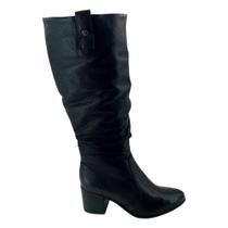 Bota Feminina Bottero Couro Cano Alto Salto Grosso Original Lançamento