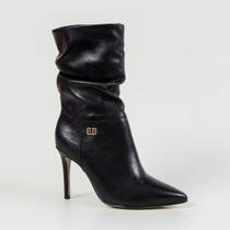Bota Feminina Bottero Couro Salto Fino 378201 Preto