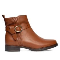 Bota Feminina Bottero de Couro Cano Curto Marrom Bota Feminina Bottero de Couro Cano Curto Marrom