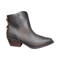 Bota feminina bottero salto baixo bico fino