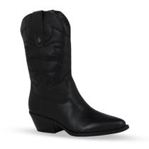 Bota Feminina Bottero Western Couro Preta 347706