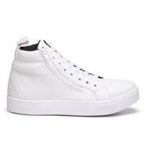 Bota Feminina Branca Estilo Academia Com Solado De Borracha Antiderrapante. Tenis Feminino Casual.