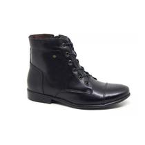 Bota Feminina Cadarço Cano Baixo - Preto Burned - Perlatto Preto