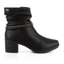 Bota Feminina Campesí Cano Baixo Almeria Strass Preta - L922 Bota Feminina Campesí Cano Baixo Almeria Strass Preta - L922