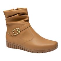 Bota Feminina Campesi L9185 Cano Baixo Salto Flatform Social Leve