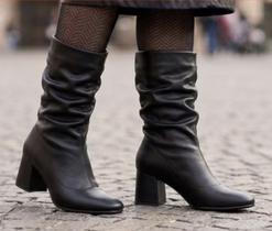 Bota Feminina Cano Alto Beira Rio Original 9076.112 - Preto - 35