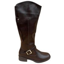 Bota Feminina Cano Alto Com Elástico Montaria Mooncity Lançamento 72108