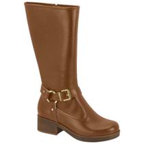 Bota Feminina Cano Alto Montaria Napa Caramelo Moleca 5354.202 Bota Feminina Cano Alto Montaria Napa Caramelo Moleca 5354.202