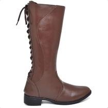 Bota Feminina Cano Alto Over Montaria Confortável