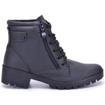 Bota Feminina Cano Baixo Coturno Feminino Tratorado Moda Urbana Casual Bota Feminina Cano Baixo Coturno Feminino Tratorado Moda Urbana Casual