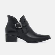 Bota Feminina Cano Baixo couro forrada tecido GS220 Bota Feminina Cano Baixo couro forrada tecido GS220