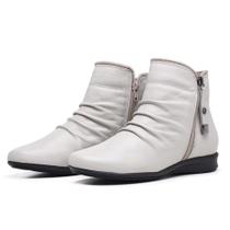 BOTA FEMININA CANO BAIXO DE COURO, Ref.: 0703 , MARCA KAUANY CALÇADOS