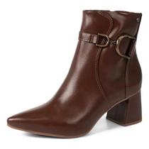 Bota Feminina Cano Baixo Elegante Moderna Salto Bloco Tanara Bota Feminina Cano Baixo Elegante Moderna Salto Bloco Tanara