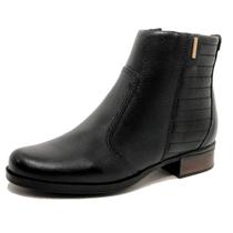 Bota Feminina Cano Baixo Estilo Conforto Matelassê Pegada