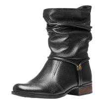 Bota Feminina Cano Baixo Moderna em Couro Estilo Leve Pegada Bota Feminina Cano Baixo Moderna em Couro Estilo Leve Pegada