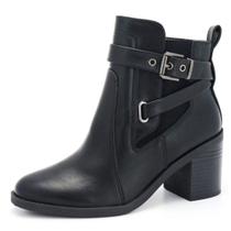 Bota Feminina Cano Baixo Salto Bloco Confortável Comfortflex Bota Feminina Cano Baixo Salto Bloco Confortável Comfortflex