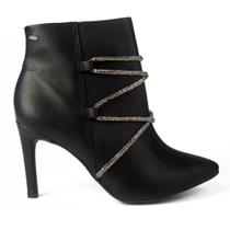 Bota Feminina Cano Curto Almeria Preto Cinzento Dakota DA152-0002 Bota Feminina Cano Curto Almeria Preto Cinzento Dakota DA152-0002