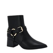 Bota Feminina Cano Curto Bico Fino Detalhes Ramarim 2559131 - Preto - 35 Bota Feminina Cano Curto Bico Fino Detalhes Ramarim 2559131 - Preto - 35