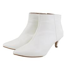 Bota Feminina Cano Curto Bico Fino Zíper Lateral Bota Casual Bota Feminina Cano Curto Bico Fino Zíper Lateral Bota Casual
