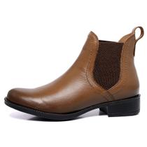 Bota Feminina Cano Curto Bonita Country Com Elástico Couro Mod.1900