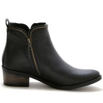 Bota Feminina Cano Curto Botinha Salto Baixo Casual Montaria Barata 6705