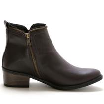 Bota Feminina Cano Curto Botinha Salto Baixo Casual Montaria Barata 6705