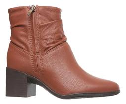 Bota Feminina Cano Curto Bottero Couro Caramelo 346907 Bota Feminina Cano Curto Bottero Couro Caramelo 346907