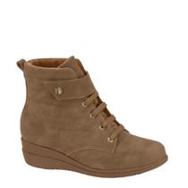 Bota Feminina Cano Curto Conforto Anabela Modare 7085.205 - Castanho - 36 Bota Feminina Cano Curto Conforto Anabela Modare 7085.205 - Castanho - 36