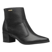 Bota Feminina Cano Curto Couro Legítimo Pegada Moda 280502