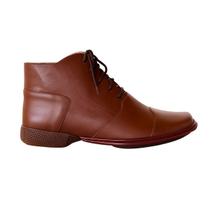 Bota Feminina Cano Curto Couro Legítimo Zíper Lateral Confortável Casual Zambeze GE0004