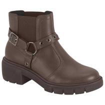 Bota Feminina Cano Curto Knit Napa Café Beira Rio 9077.213