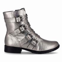 Bota Feminina Cano Curto Leci Pewter Piccadilly 653006-1