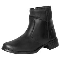 Bota Feminina Cano Curto Marrom Social Casual Calce Fácil Bota Feminina Cano Curto Marrom Social Casual Calce Fácil