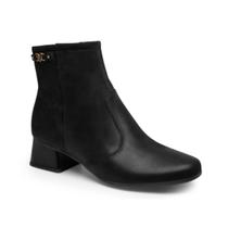 Bota Feminina Cano Curto Mississipi Bota Salto Baixo Preta Bota Feminina Cano Curto Mississipi Bota Salto Baixo Preta