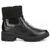 Bota Feminina Cano Curto Napa Malha Preto Dakota G5933-0002