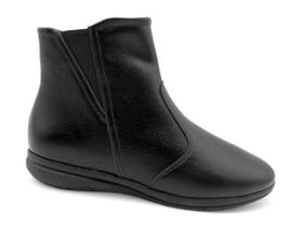 Bota Feminina Cano Curto Piccadilly Rasteira 261037 Preta