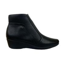 Bota Feminina Cano Curto Preto Zíper Piccadilly 143217