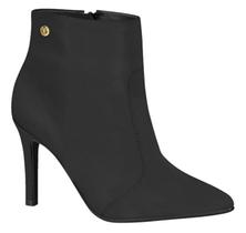 Bota Feminina Cano Curto Salto Alto Bico Fino Vizzano