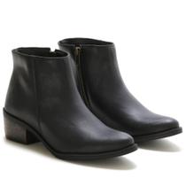 Bota Feminina Cano Curto Salto Baixo Casual Moderna