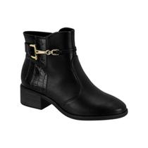 Bota Feminina Cano Curto Salto Baixo Conforto Beira Rio 9087.104 - Preto - 34 Bota Feminina Cano Curto Salto Baixo Conforto Beira Rio 9087.104 - Preto - 34
