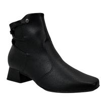Bota Feminina Cano Curto Salto Baixo Quadrado Bota Feminina Cano Curto Salto Baixo Quadrado