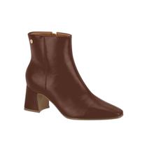 Bota Feminina Cano Curto Salto Bloco Médio Vizzano 3109.100 - Café - 34