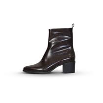 Bota Feminina Cano Curto Salto Grosso Marrom - Bia