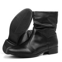 Bota Feminina Cano Curto Sanfonada Bico Redondo Country